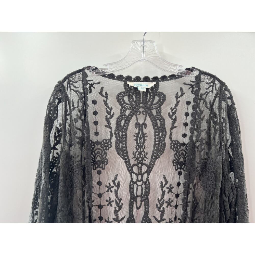 Sundance Womens Olive Green Lace Cardigan Sweater Size S 3/4 Sleeves - Picture 2 of 7